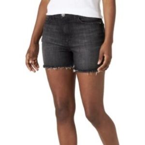 Lee Heritage Women High Rise Washed Black 4"‎ Relaxed Cutoff Shorts Size 16M New